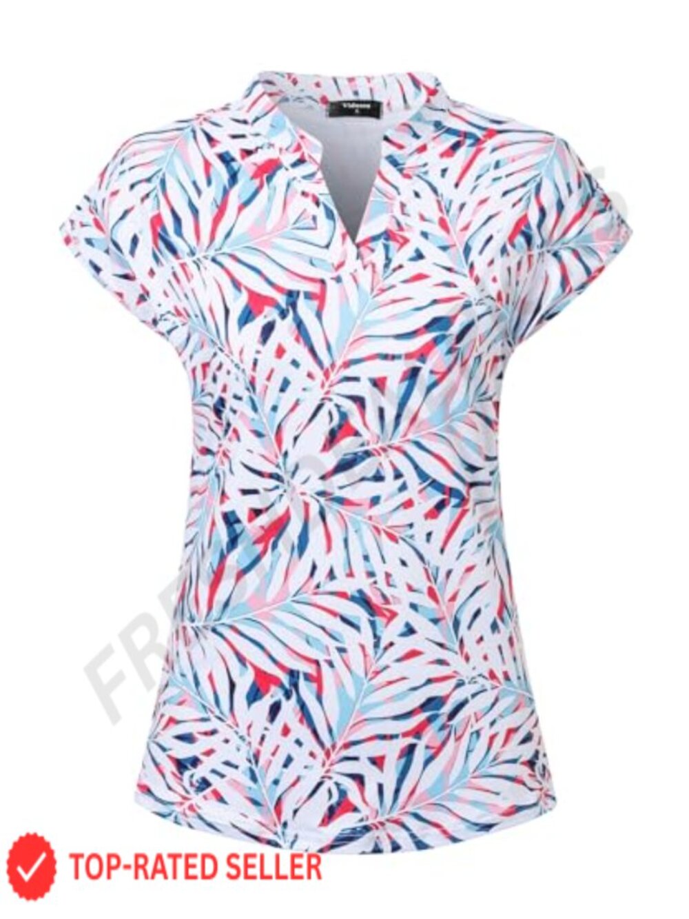Women's Golf Polo Shirts V-Neck Short Sleeve Athletic Tops 4-Way Stretch